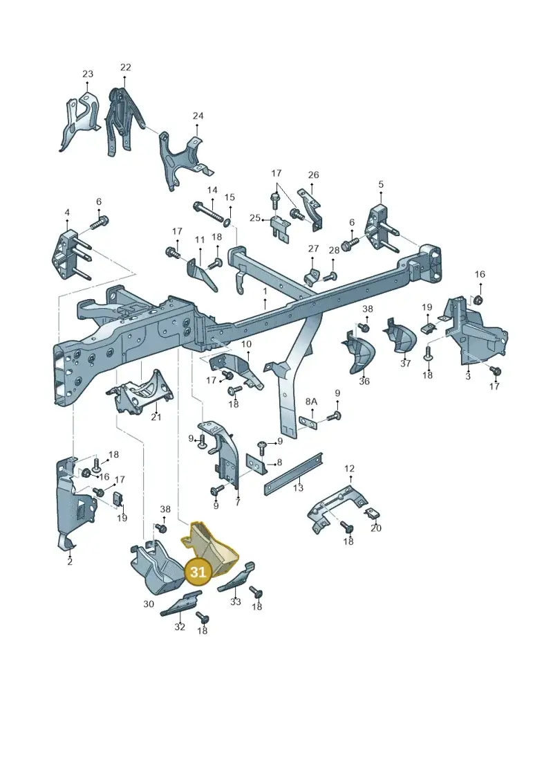 423880669 — Audi R8 qu. 5.2 (2012-2015) diagram 618857000, position 31