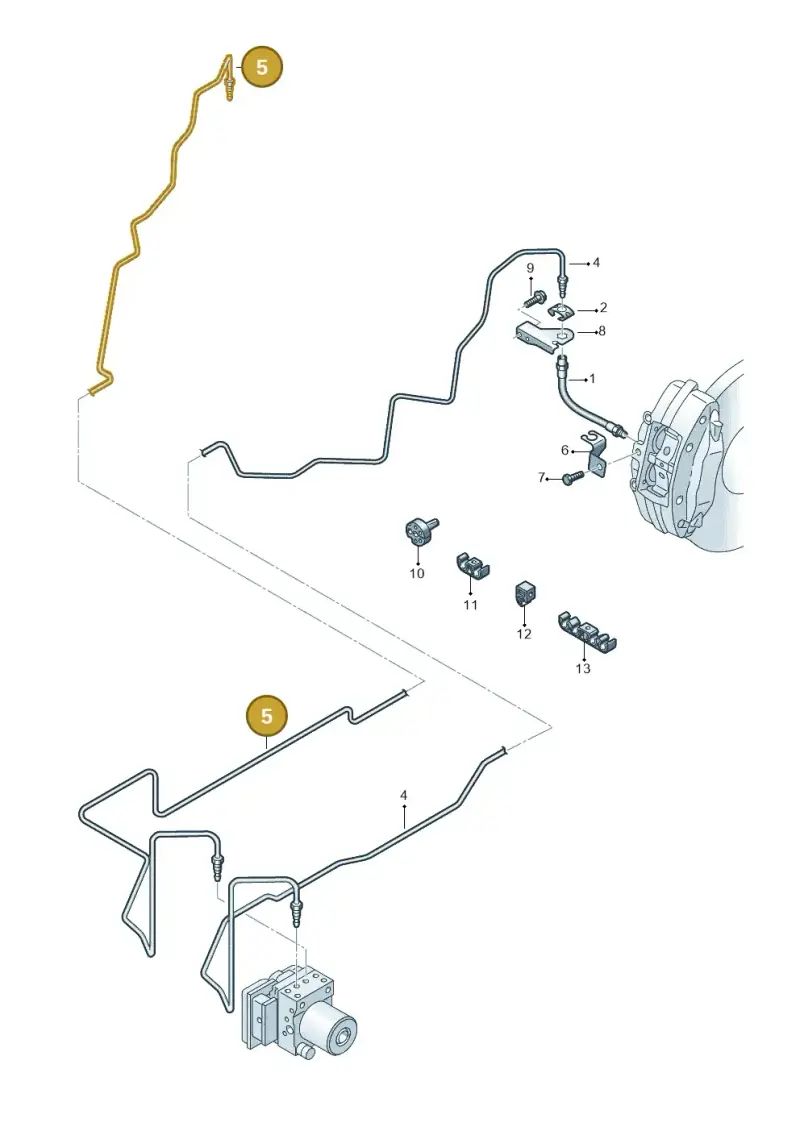 424611742C — Audi R8 qu. 5.2 (2012-2015) diagram 618611300, position 5