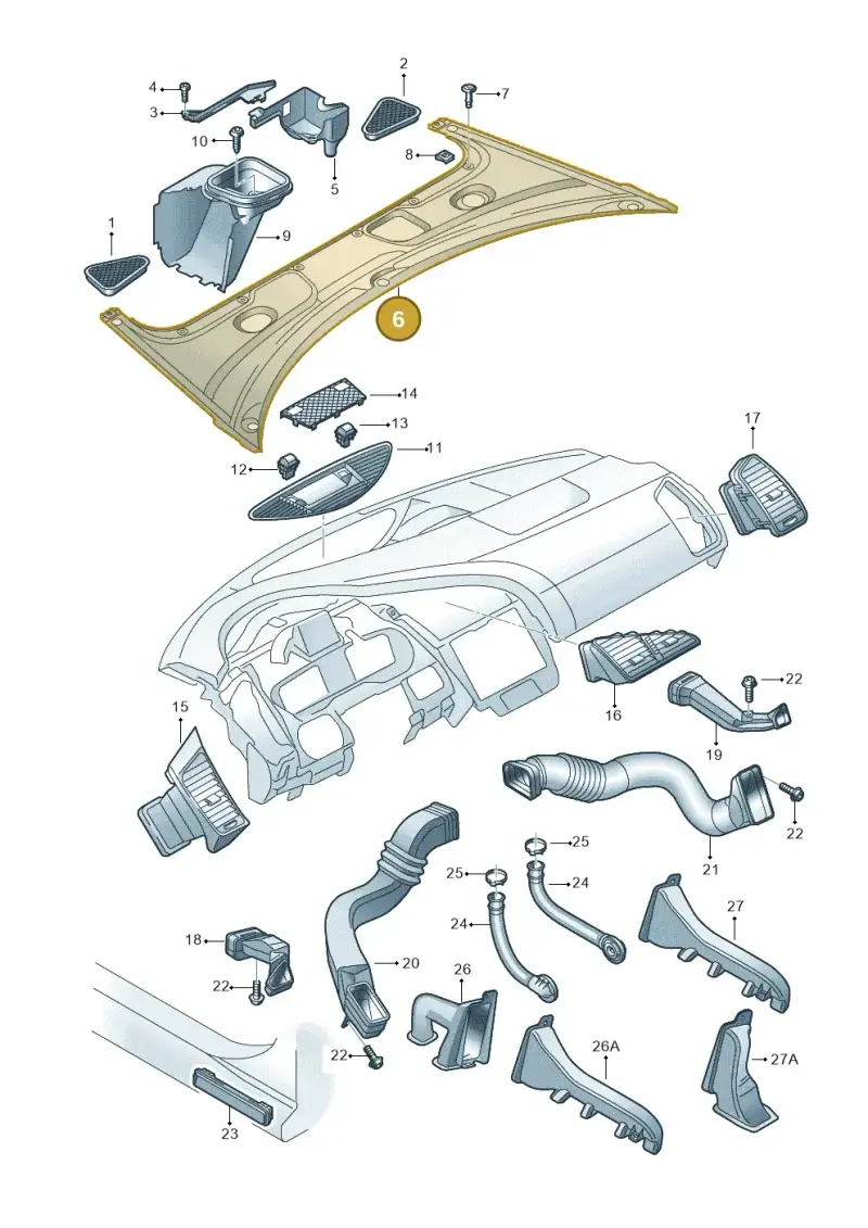424819401B01C — Audi R8 qu. 5.2 (2012-2015) diagram 618819300, position 6