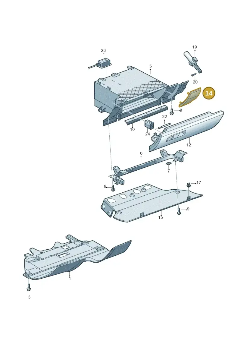 424857995A25D — Audi R8 qu. 5.2 (2012-2015) diagram 618857200, position 14