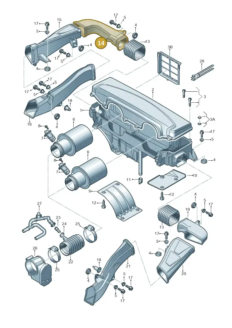 427129528A — Audi R8                08> (2007-) diagram 618133050, position 14