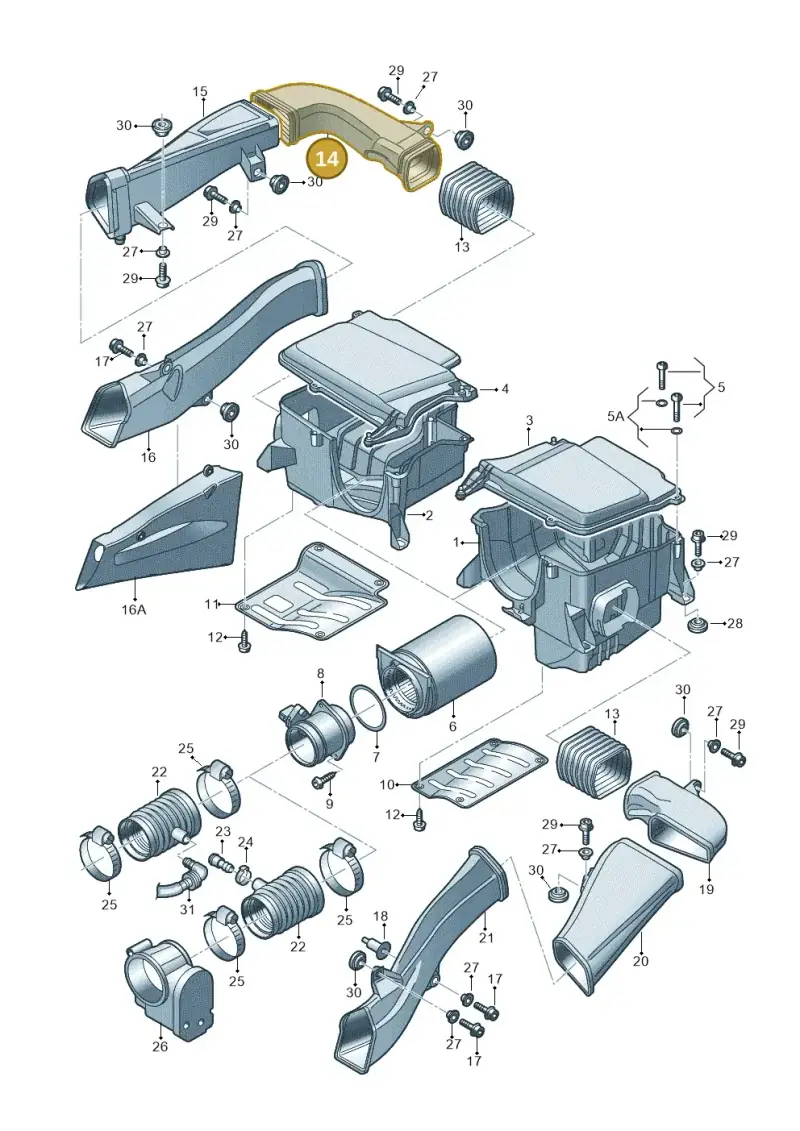 427129528A — Audi R8 qu. 5.2 (2012-2015) diagram 752133020, position 14