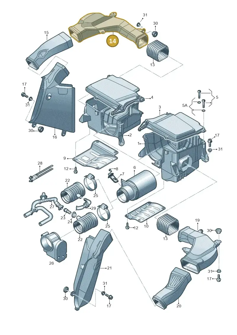 427129528A — Audi R8 qu. 5.2 (2012-2015) diagram 752133260, position 14
