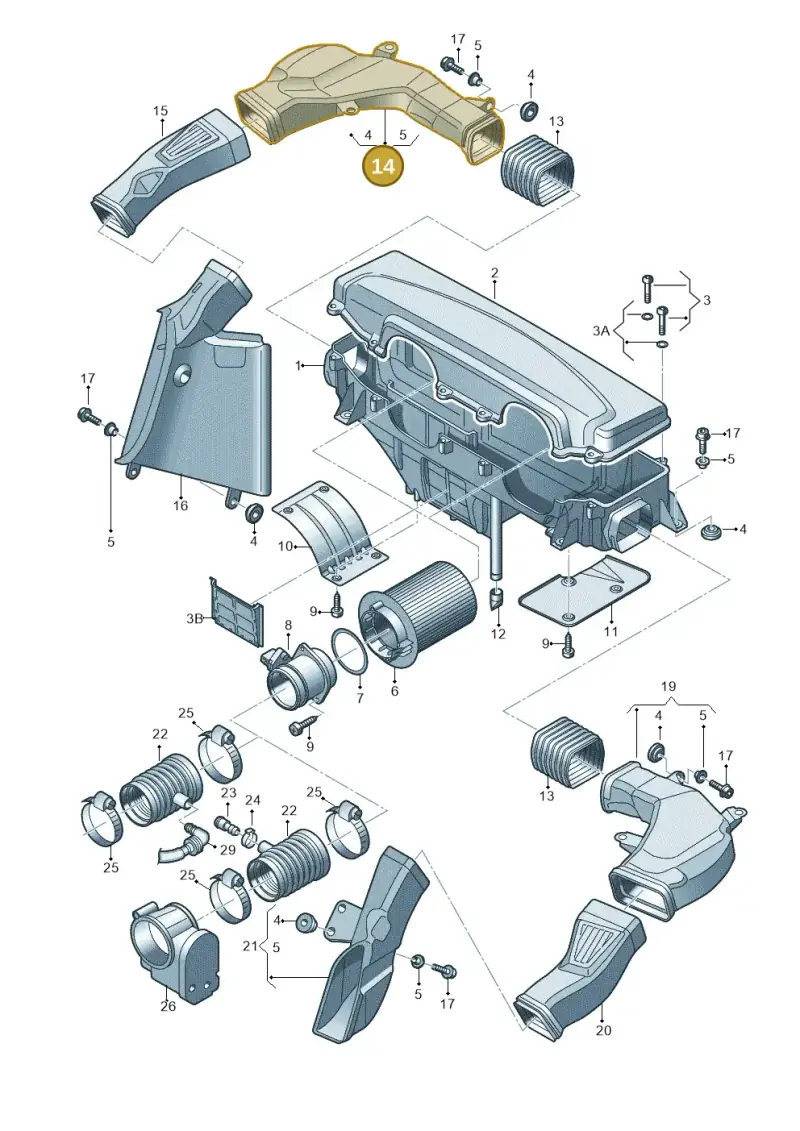 427129528A — Audi R8 qu. 5.2 (2012-2015) diagram 752133040, position 14