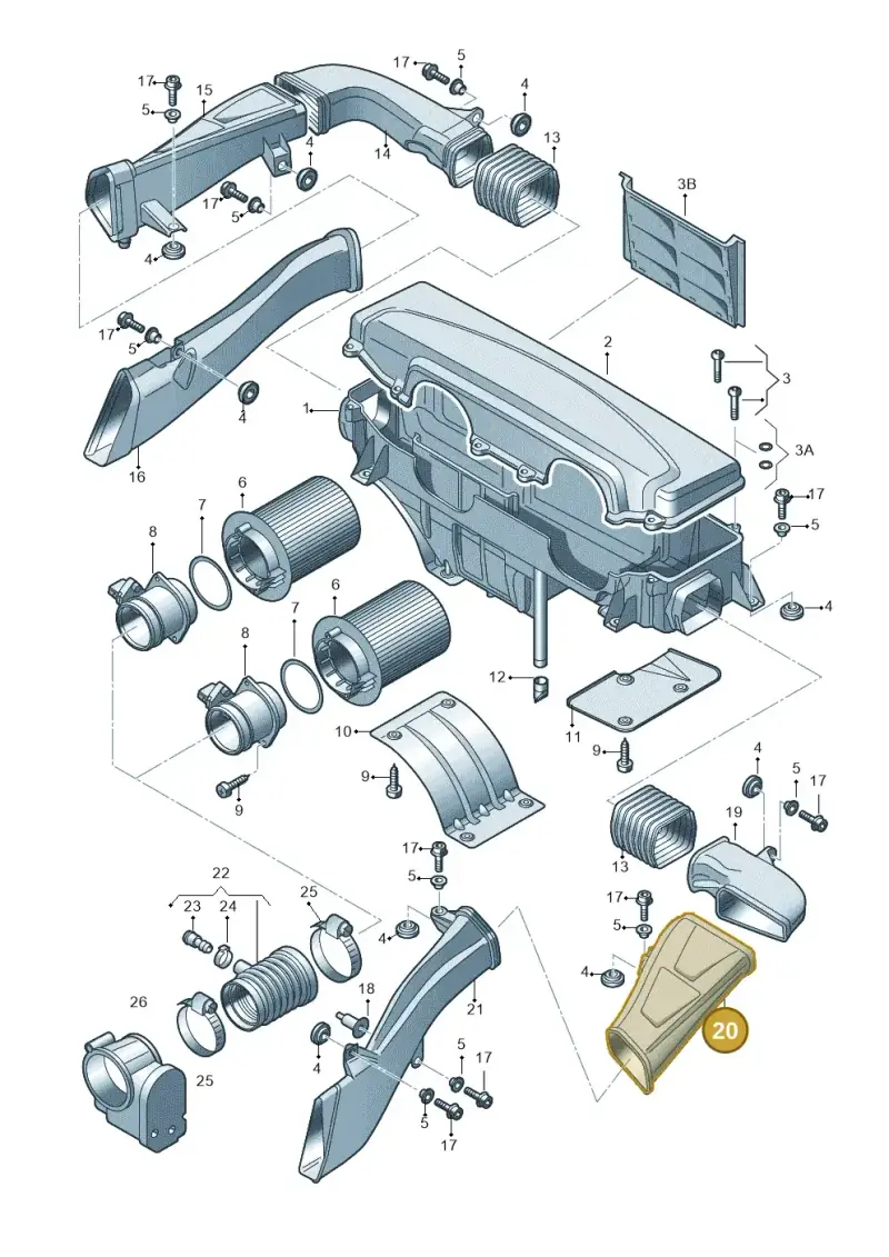 427129927A — Audi R8                08> (2007-) diagram 618133000, position 20