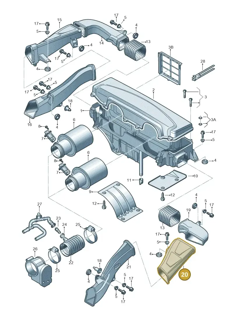 427129927A — Audi R8                08> (2007-) diagram 618133050, position 20