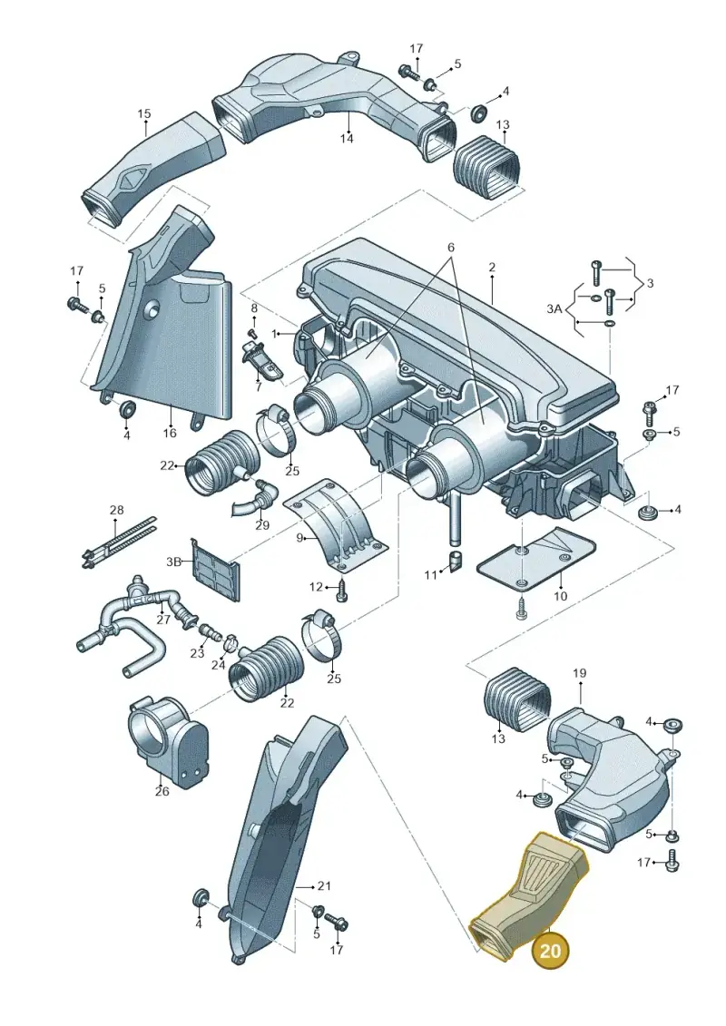 427129927A — Audi R8 qu. 5.2 (2012-2015) diagram 752133240, position 20