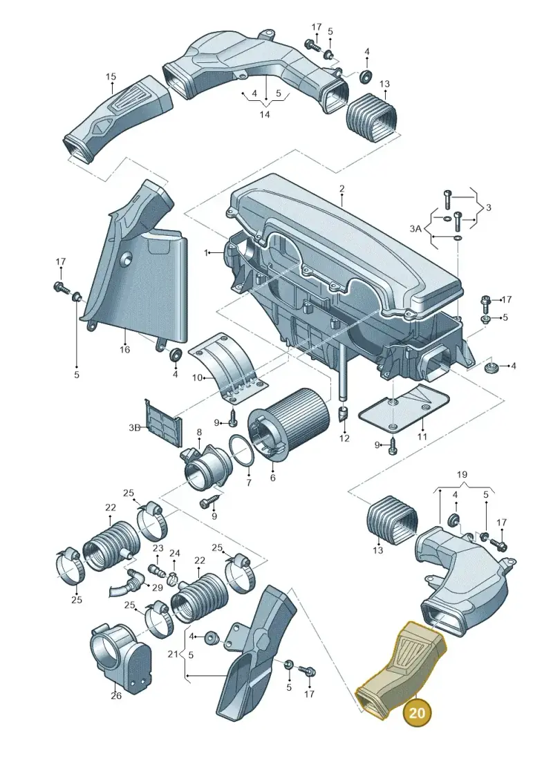 427129927A — Audi R8 qu. 5.2 (2012-2015) diagram 752133040, position 20