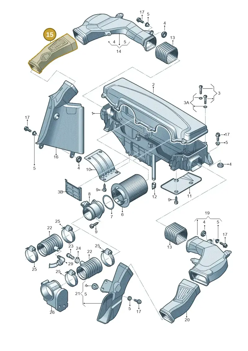 427129928A — Audi R8 qu. 5.2 (2012-2015) diagram 752133040, position 15