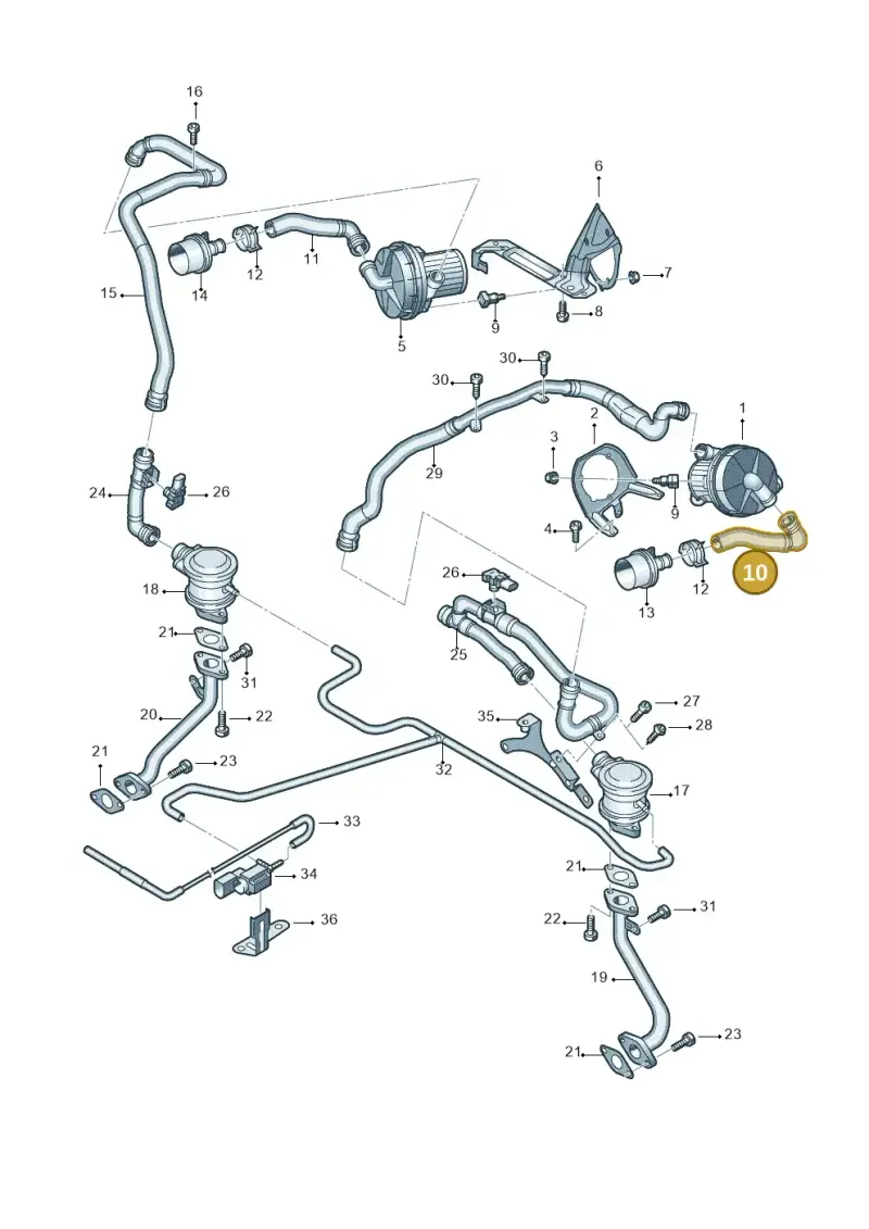 427131461B — Audi R8 qu. 5.2 (2012-2015) diagram 618131300, position 10