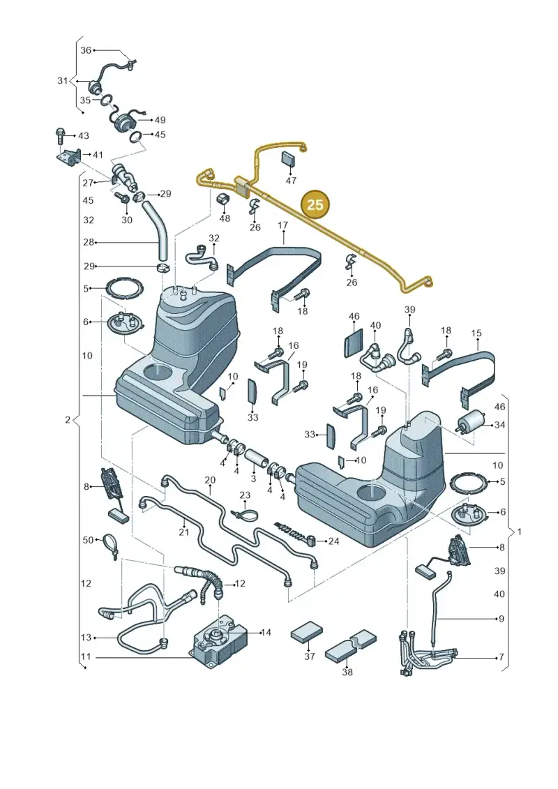 427201167E — Audi R8 qu. 5.2 (2012-2015) diagram 752201000, position 25