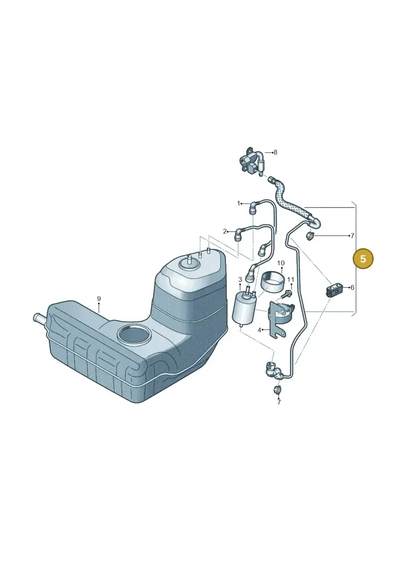 427201215D — Audi R8 qu. 5.2 (2012-2015) diagram 752201250, position 5