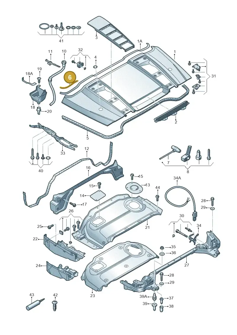 427825125B — Audi R8 qu. 5.2 (2012-2015) diagram 618825700, position 6