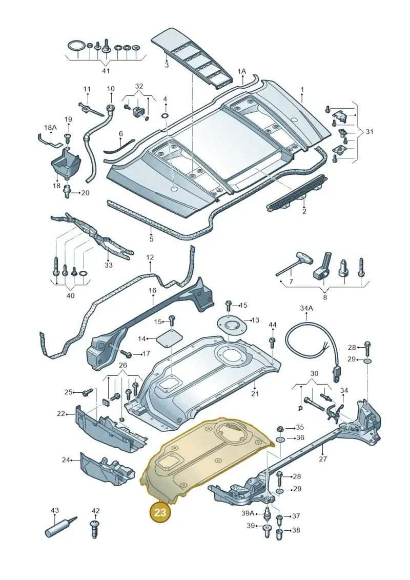 427825299E — Audi R8 qu. 5.2 (2012-2015) diagram 618825700, position 23