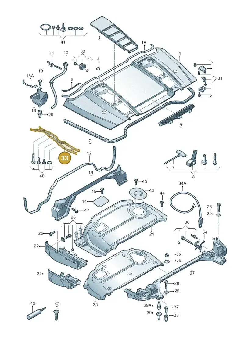427825308C — Audi R8 qu. 5.2 (2012-2015) diagram 618825700, position 33