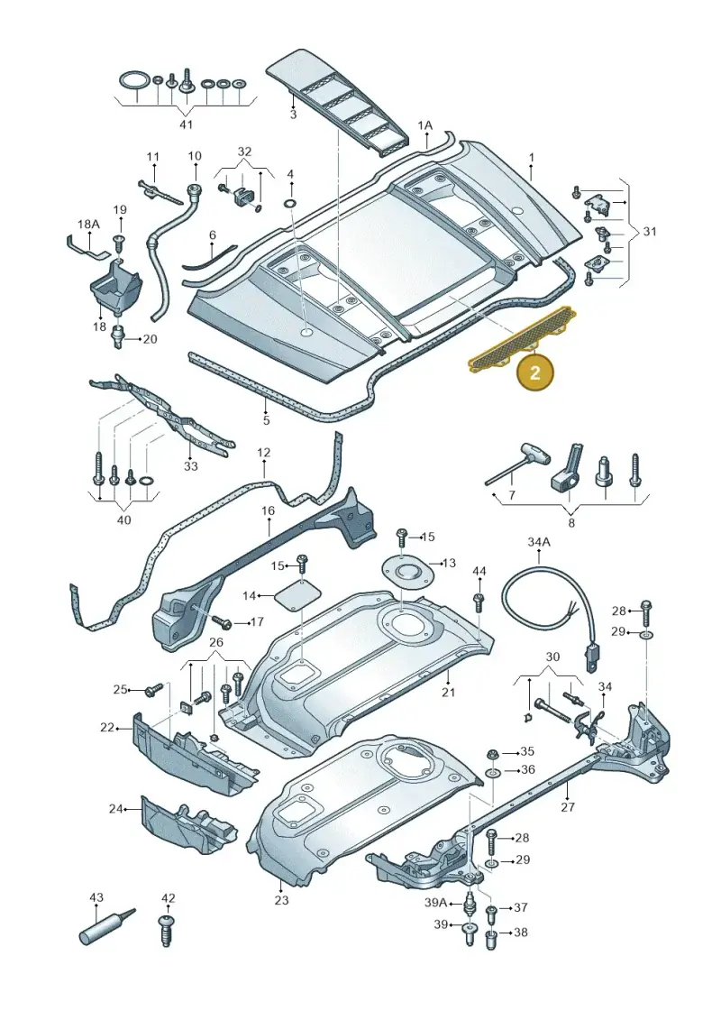 4278253873FZ — Audi R8 qu. 5.2 (2012-2015) diagram 618825700, position 2
