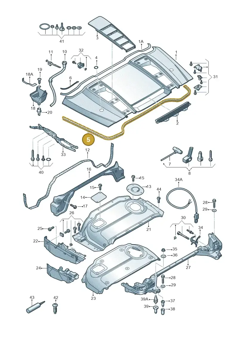 427825402B — Audi R8 qu. 5.2 (2012-2015) diagram 618825700, position 5