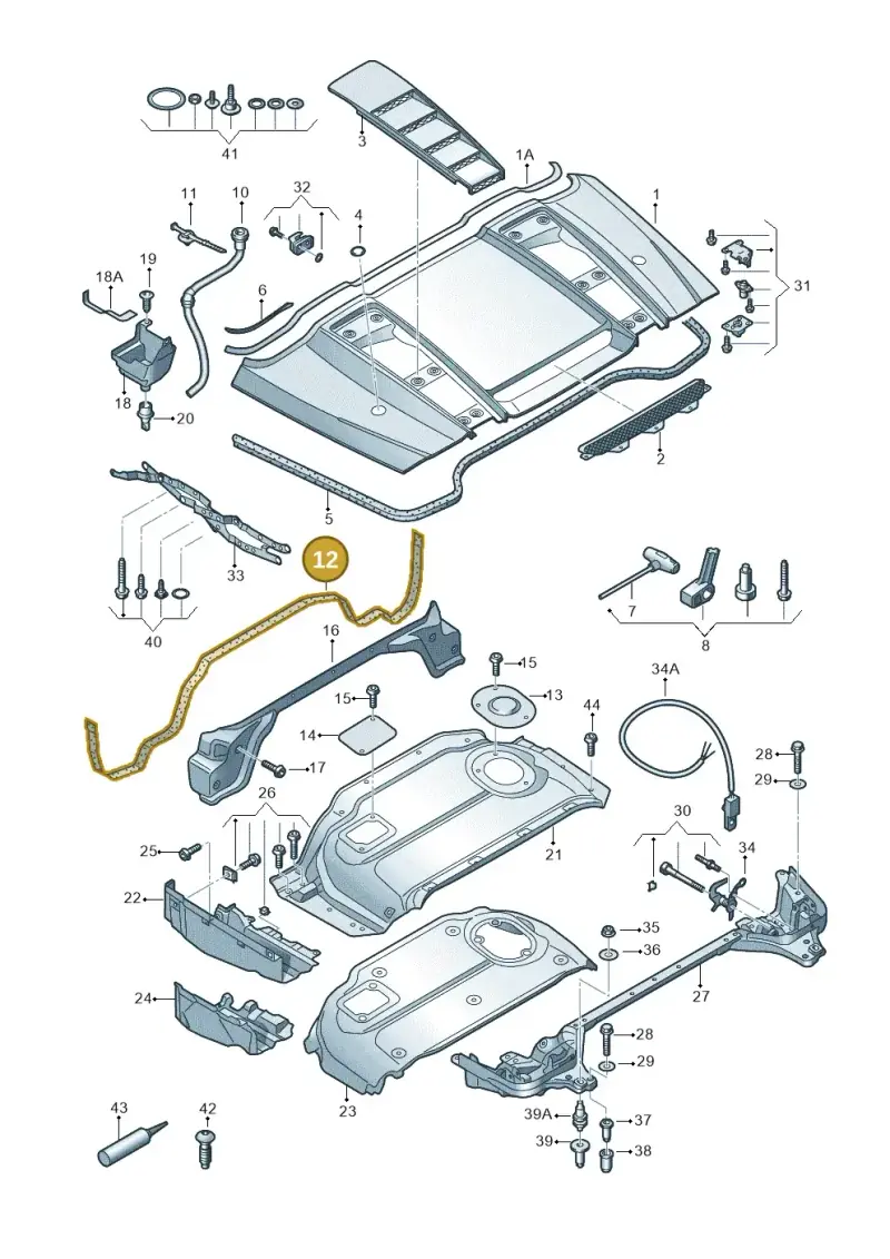 427825403B — Audi R8 qu. 5.2 (2012-2015) diagram 618825700, position 12