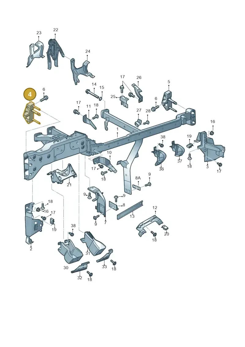 427857021B — Audi R8 qu. 5.2 (2012-2015) diagram 618857000, position 4