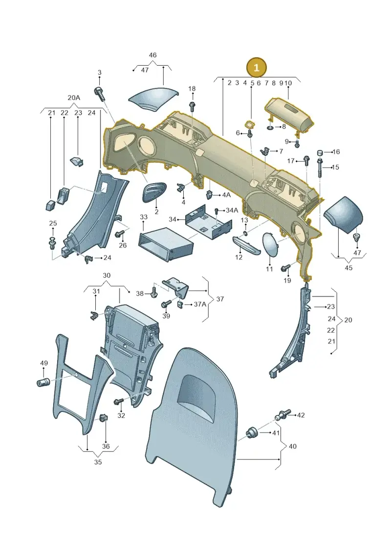 427867477K38M — Audi R8 qu. 5.2 (2012-2015) diagram 618867500, position 1