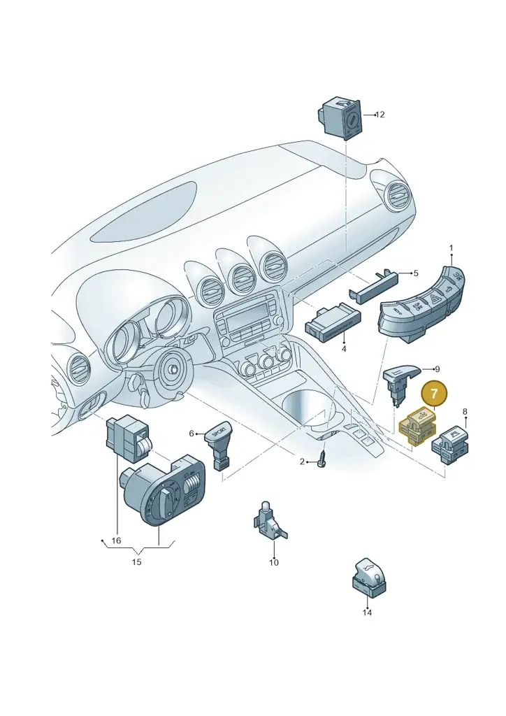 427959727A5PR — Audi R8 qu. 5.2 (2012-2015) diagram 609941500, position 7