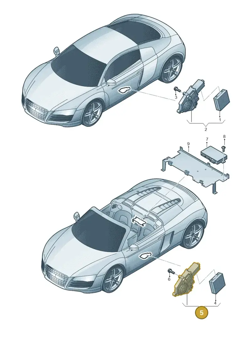 427959802D — Audi R8                08> (2007-) diagram 618959110, position 5