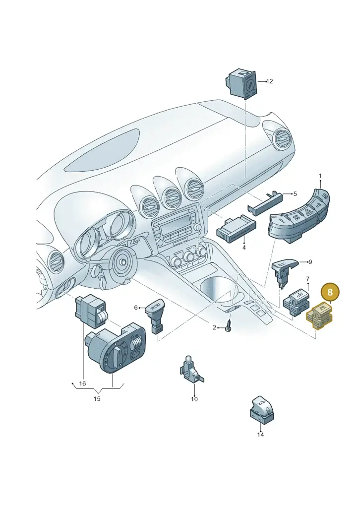 427962127A5PR — Audi R8 qu. 5.2 (2012-2015) diagram 609941500, position 8