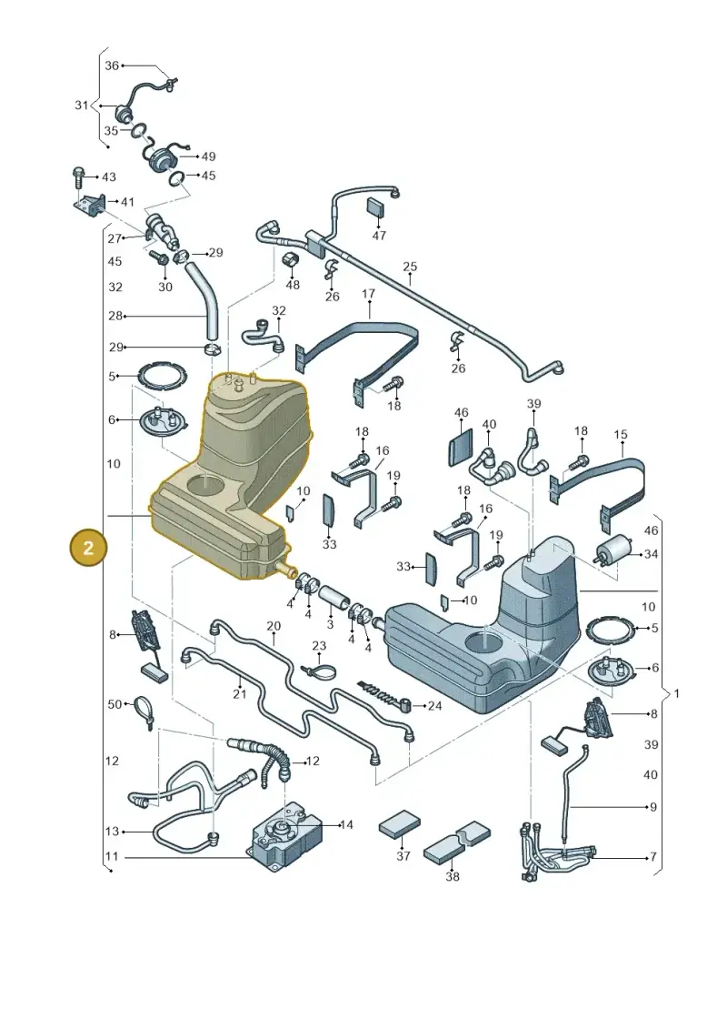 42B201022D — Audi R8 qu. 5.2 (2012-2015) diagram 752201000, position 2