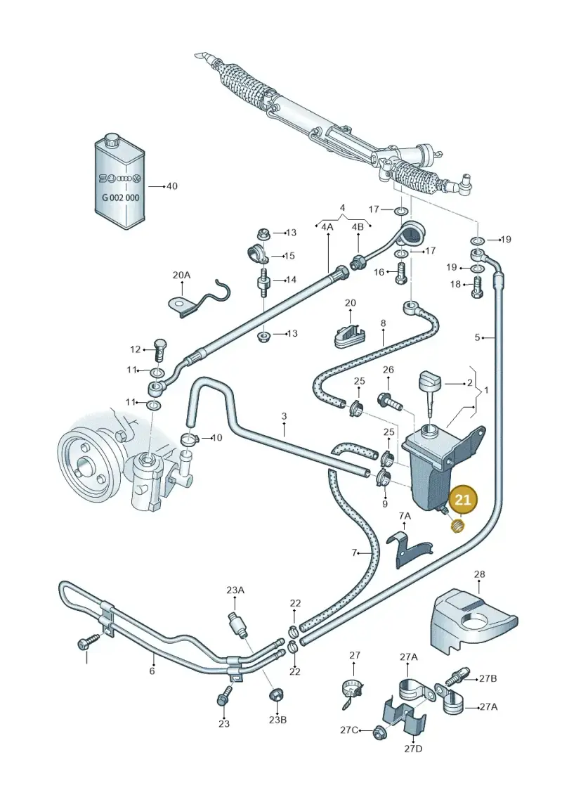 431129669 — SEAT Exeo ST Reference (2008-2011) diagram 249422500, position 21