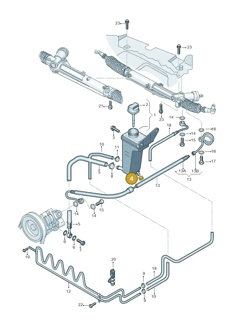431129669 — Audi RS6 qu. (2003-2004) diagram 260422700, position 4