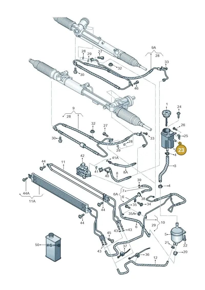 431129669 — Audi A8 (2013-2018) diagram 696422700, position 23
