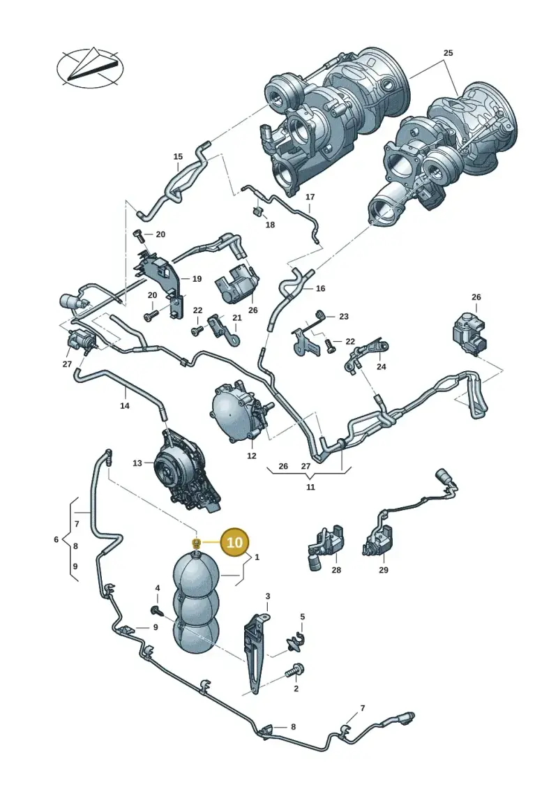 431820667 — Audi Q8 Quattro 3,0 (2018-) diagram 429133086, position 10