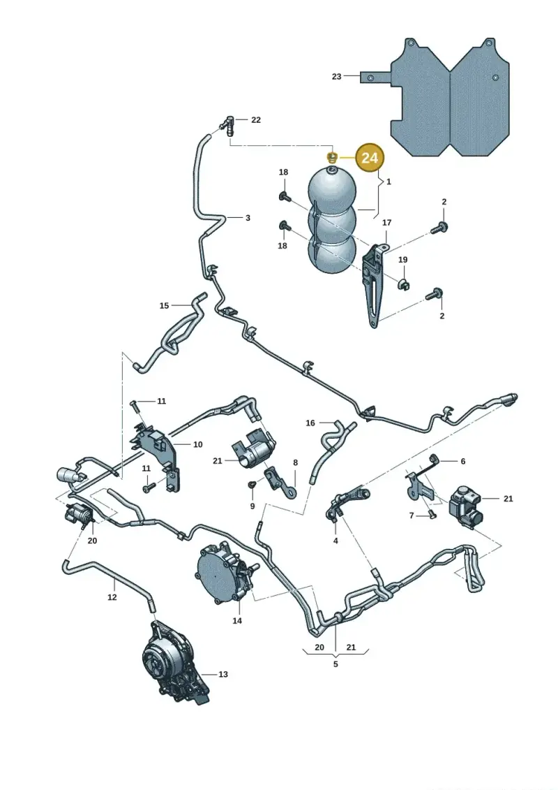 431820667 — Audi A8L (2017-2022) diagram 838133082, position 24