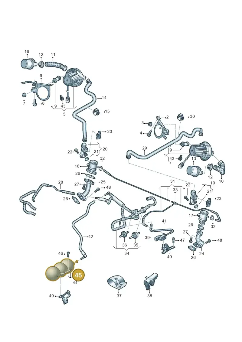 431820667 — Audi R8 Spyder (2015-2024) diagram 872131350, position 45