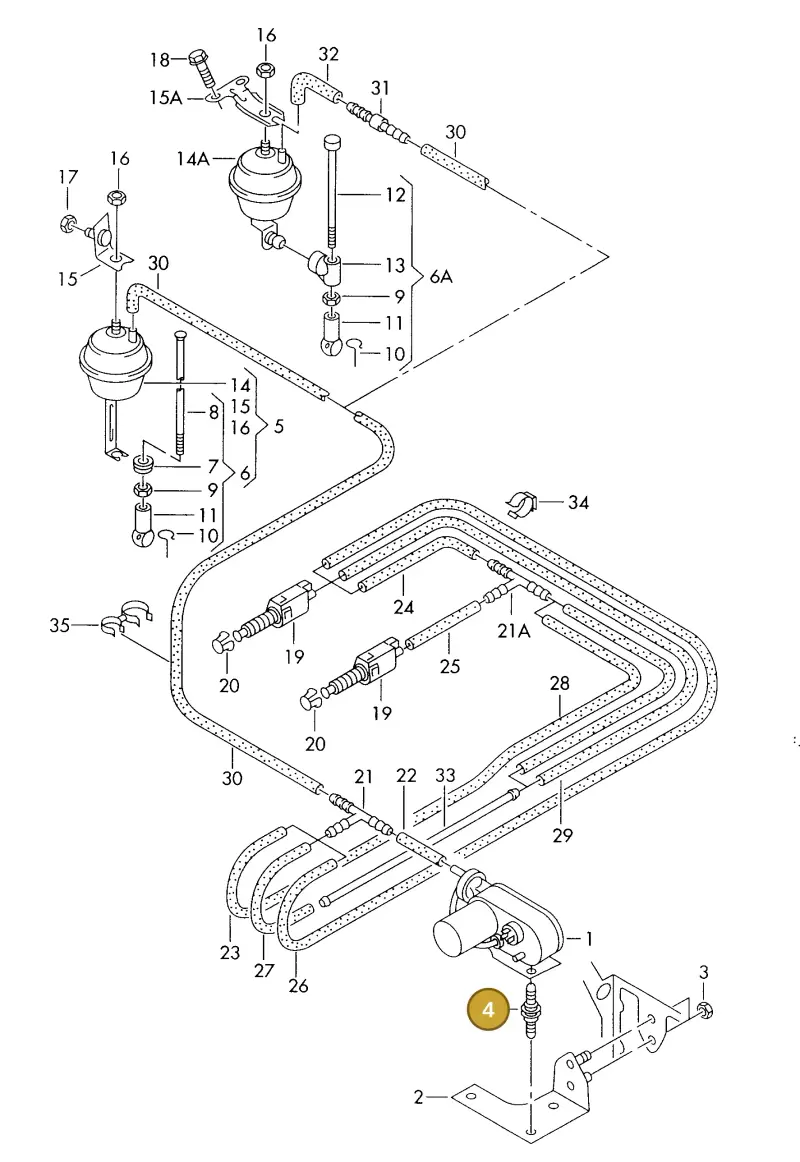 431907349 — Audi A6/Avant (1997-2001) diagram 260907000, position 4