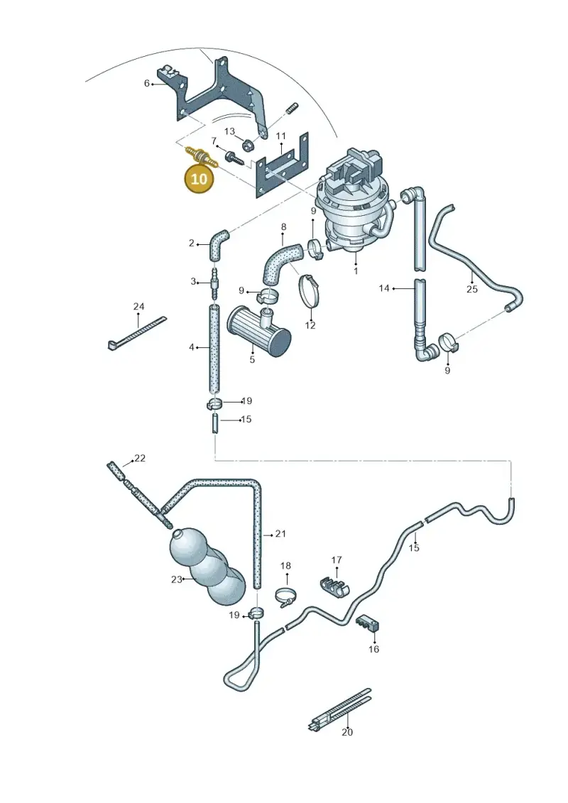 431907349 — Audi RS6 qu. (2003-2004) diagram 290201940, position 10