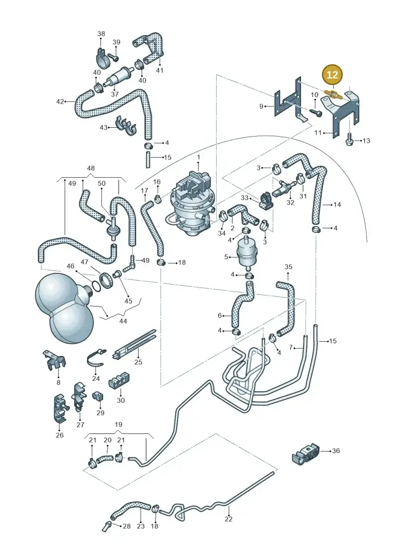 431907349 — Audi A8/S8/qu. lang    08> (2007-) diagram 291201850, position 12