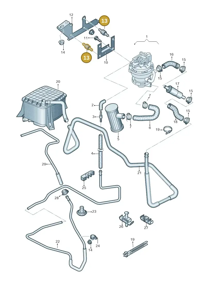 431907349 — Audi A6 2.7 TDI (2008-2011) diagram 448201750, position 13