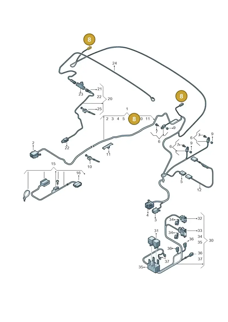 431971995 — Audi A3 Cabrio (2016-2020) diagram 778972800, position 8