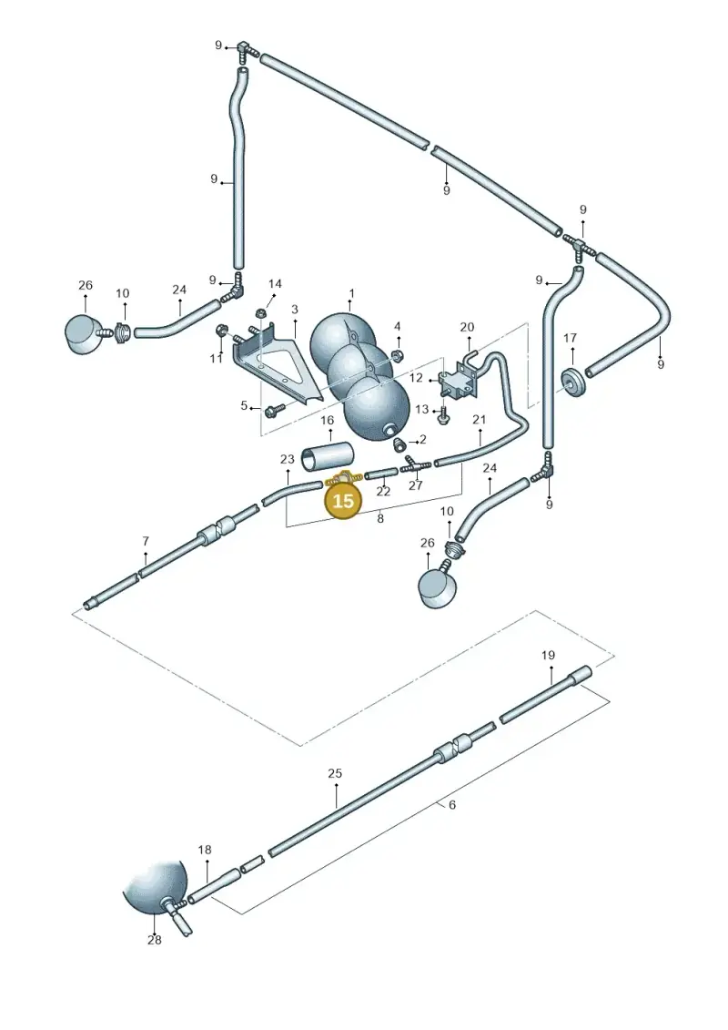 433862117 — Audi A4/S4/Av./qu.     05> (2005-) diagram 249131450, position 15