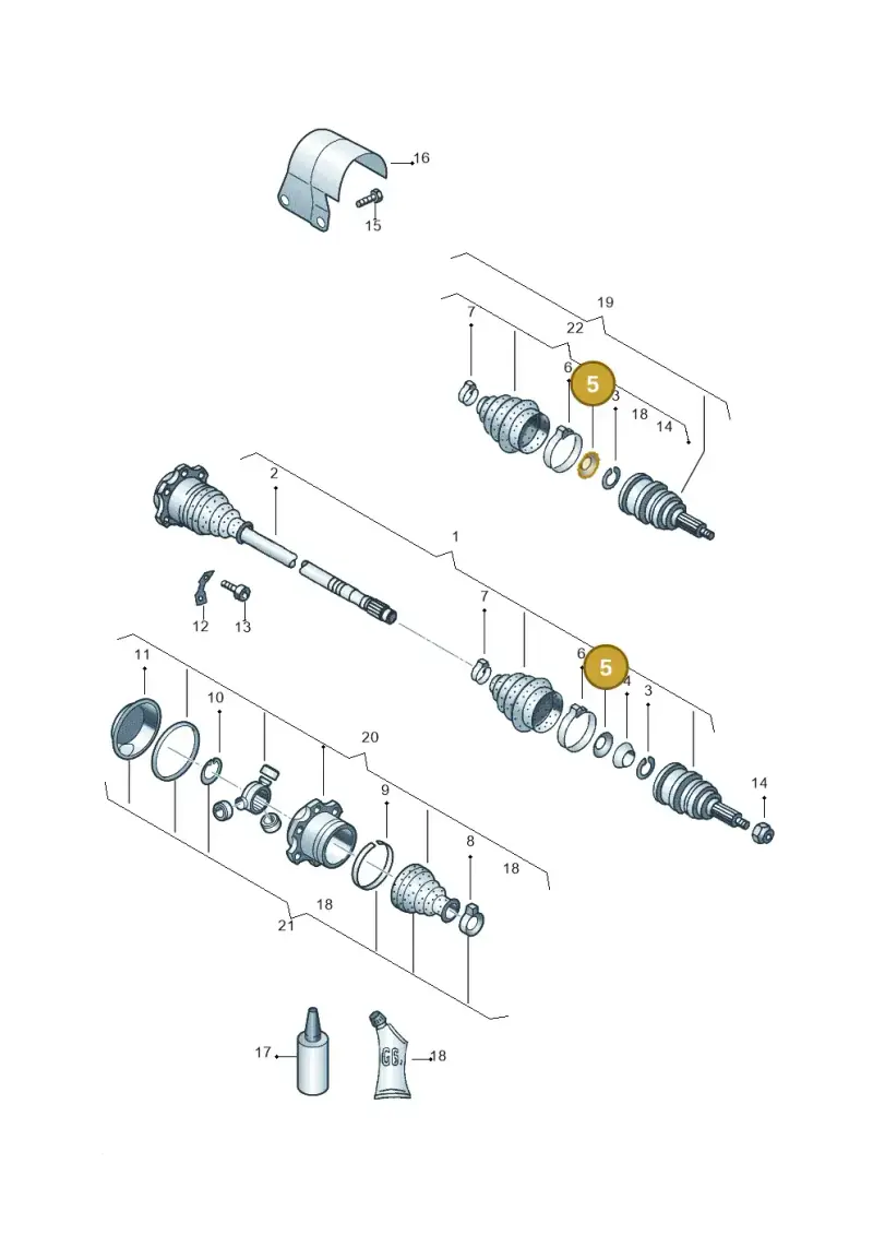 441407287 — Audi TT Coupe/Roadster (2002-2006) diagram 208407250, position 5