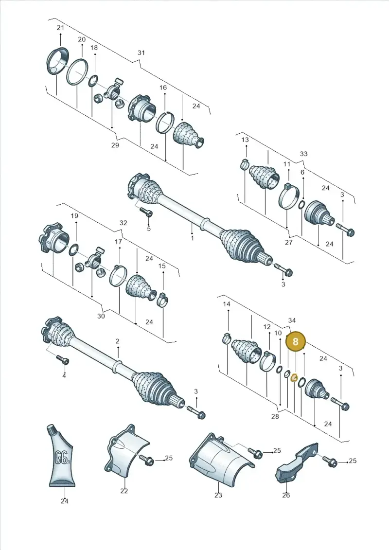 441407295 — Audi A4/S4 Cabrio./qu. (2002-2006) diagram 249407250, position 8