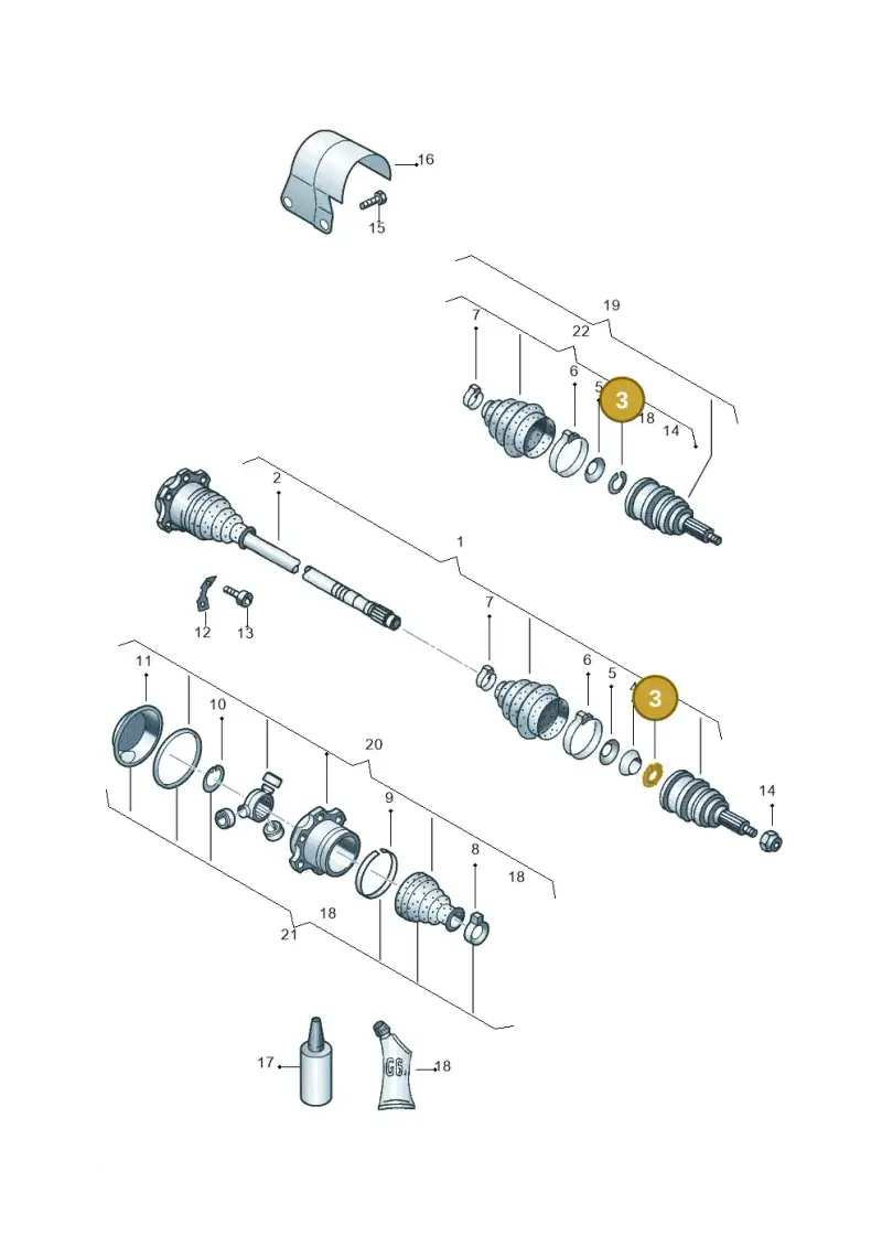 441407297 — Audi TT Coupe/Roadster (2002-2006) diagram 208407250, position 3