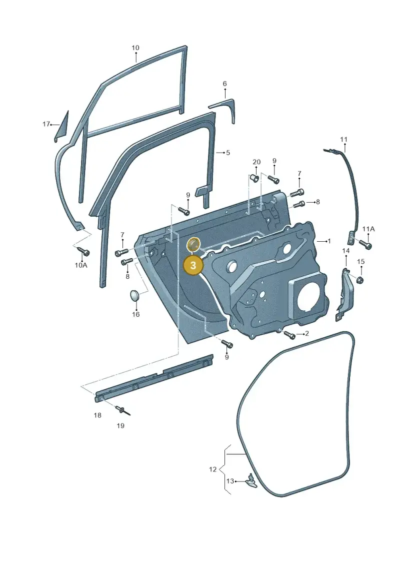 441803583B — Audi A8/S8/qu. lang    08> (2007-) diagram 291839400, position 3