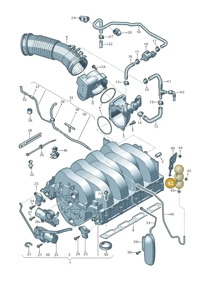 443131541 — Audi A5/S5 Coupe       08> (2007-) diagram 603133820, position 41
