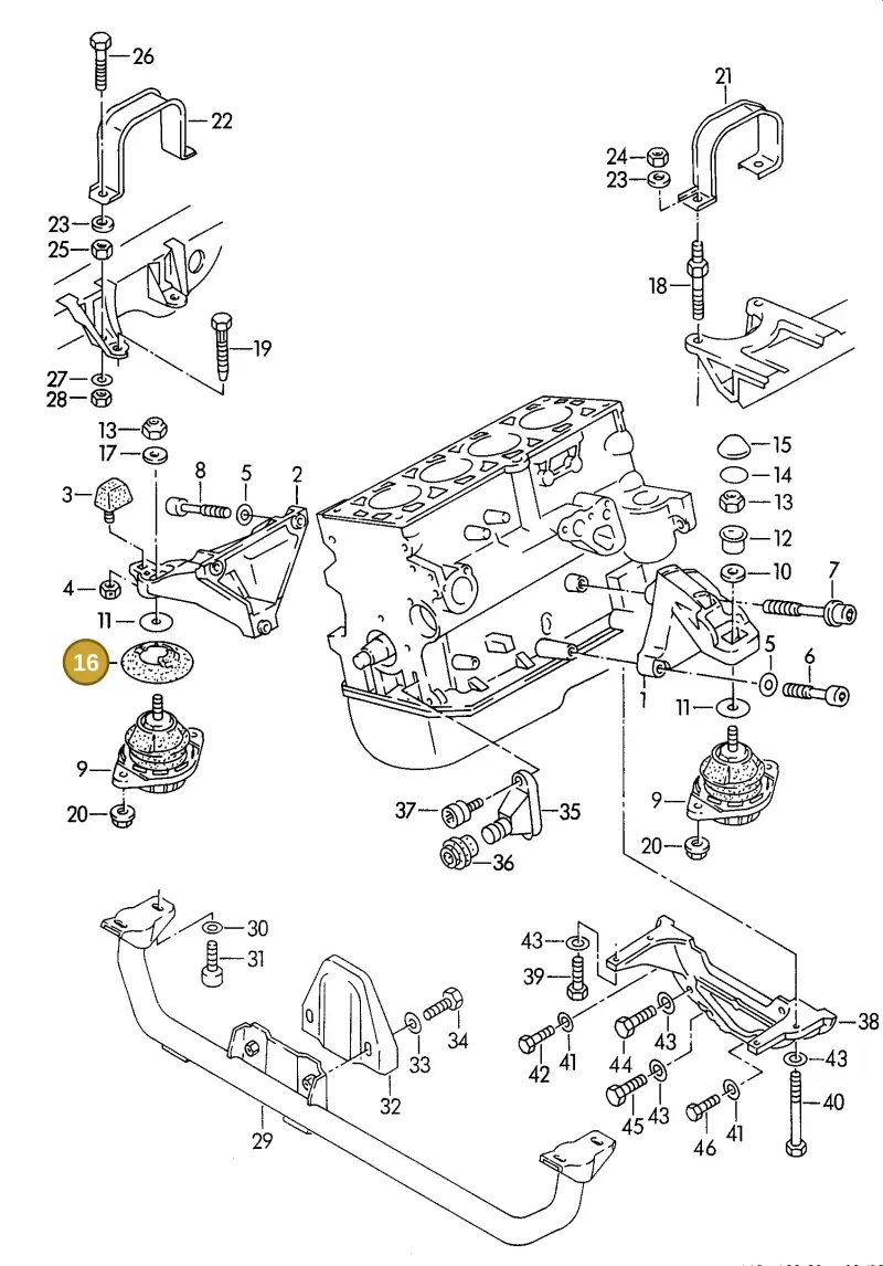 443199469C — Audi A6/S6/Wg.qu.F>4A (1996-1997) diagram 118199200, position 16