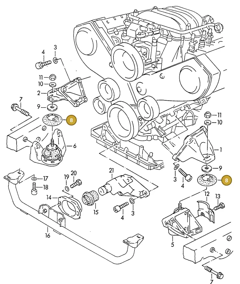 443199469C — Audi A6/S6/Wagon.qu.   95 (1994-1995) diagram 118199400, position 8