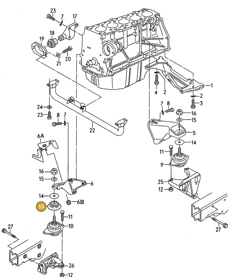 443199469C — Audi A6/Wagon          96 (1995-1996) diagram 119199300, position 13