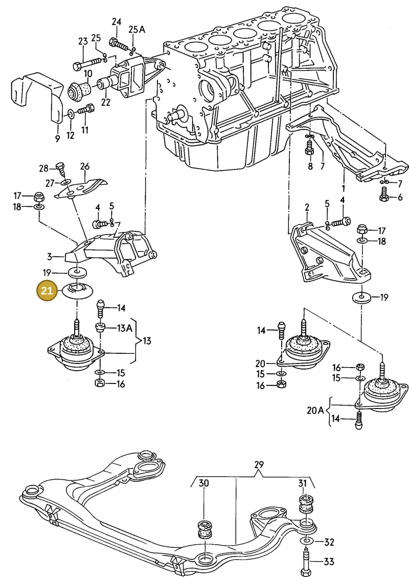 443199469C — Audi Coupe quattro/3   96 (1995-1995) diagram 141199300, position 21