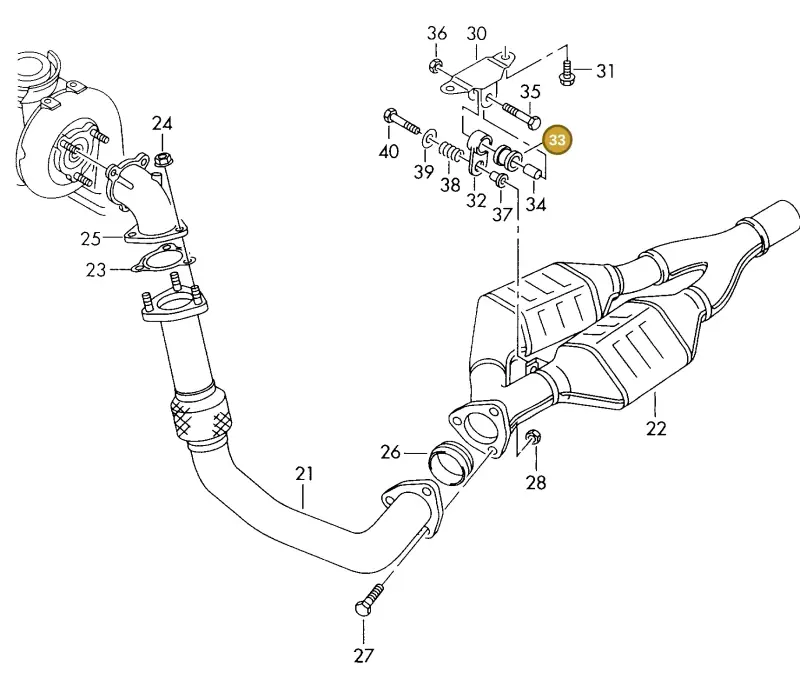 443253149B — Audi A8 quattro (1999-2002) diagram 153253670, position 33
